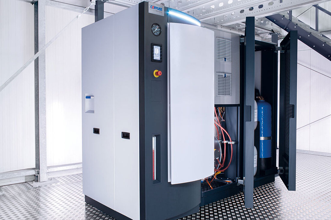 CERTUSS geöffneter EMX Dampferzeuger