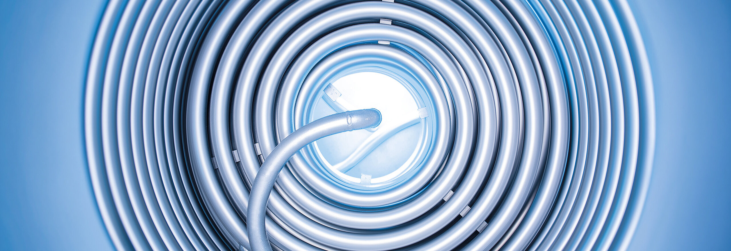 Detailed view of a spiral coil
