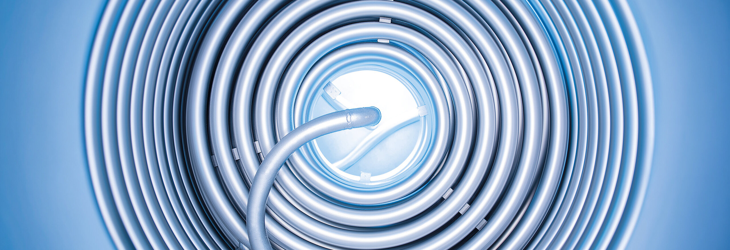 Draufsicht eines Dampfgenerator Coils