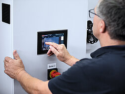 Touch Control control unit of a steam generator